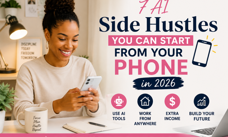 7 AI Side Hustles You Can Start From Your Phone in 2026 7 AI Side Hustles You Can Start From Your Phone in 2026